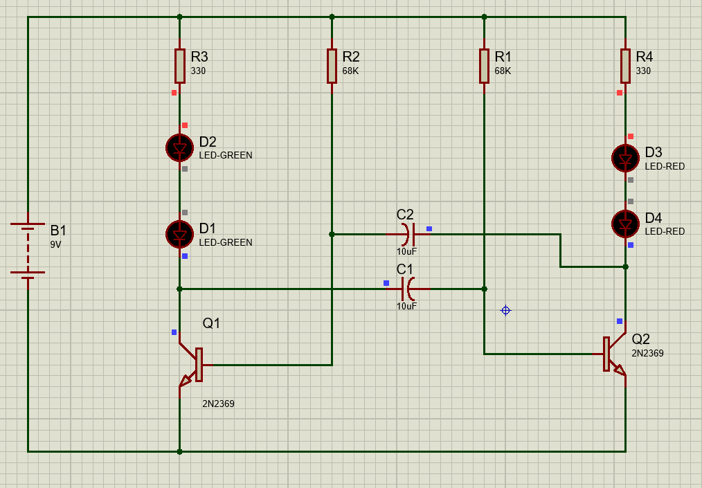 [Solved] LED lights won't turn on in simulation circuit in Proteus