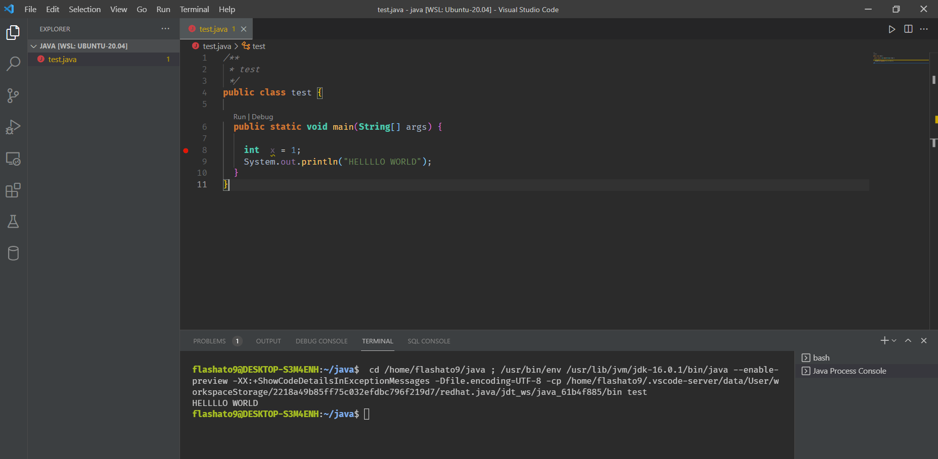 java Remove Text Appearing before the Program Output Stack Overflow