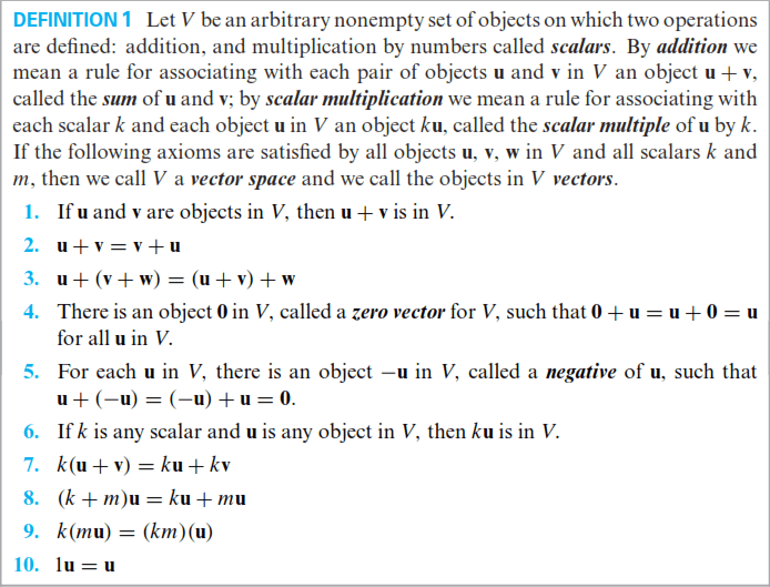 linear algebra Show that Axioms 7, 8, and 9 hold. Mathematics Stack