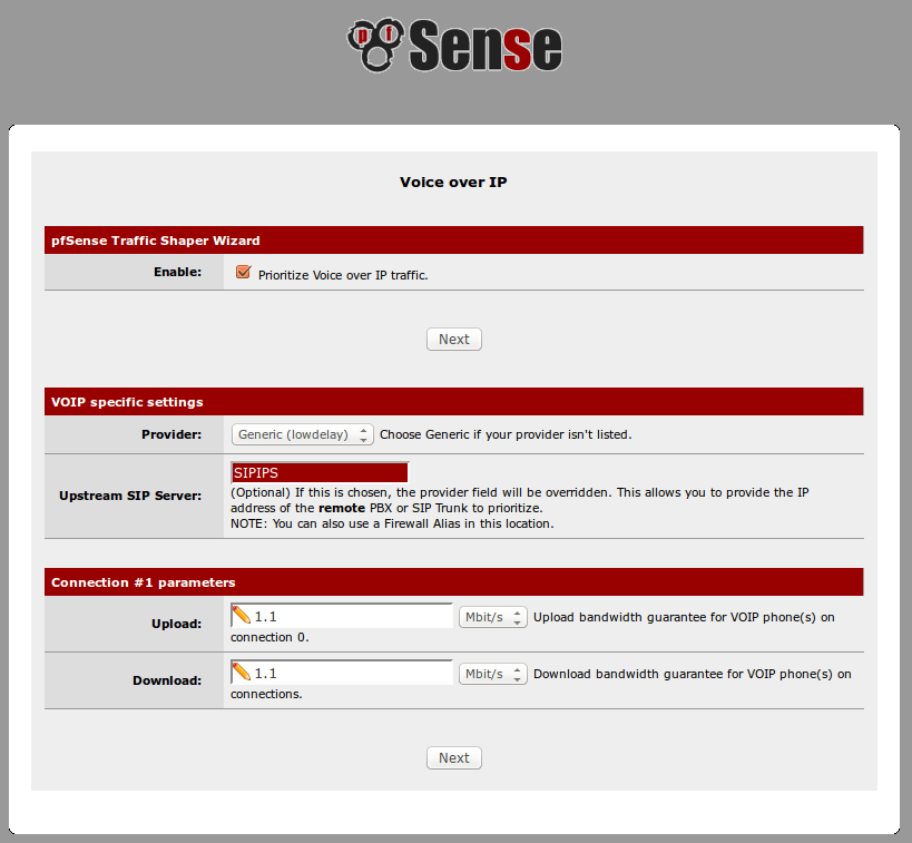 elastix PFSense QoS for VOIP Central. Reserved bandwith Stack Overflow