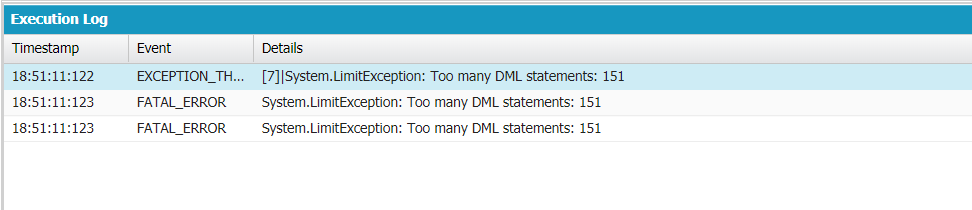 queueable apex FATAL_ERROR System.LimitException Too many DML
