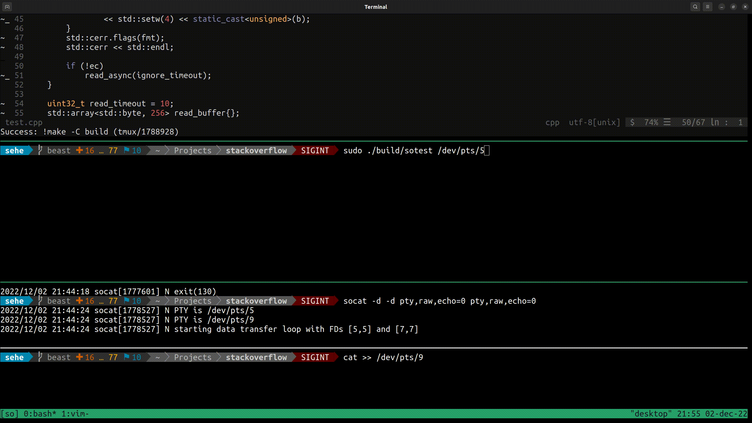 c++ BoostAsio Serial Port async_read_some not storing data in