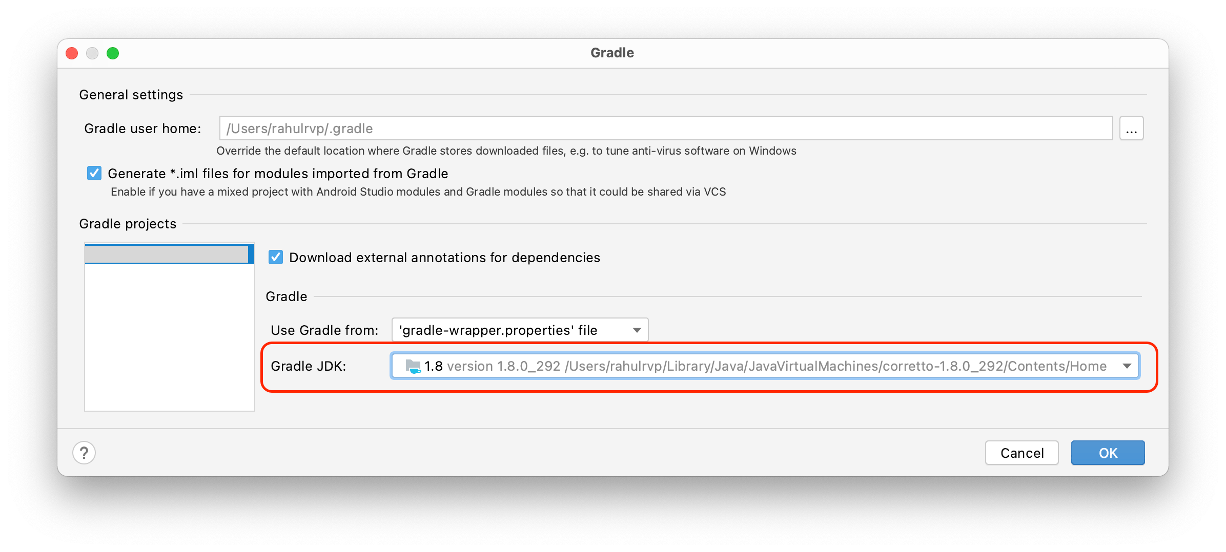 java JAVA_HOME is set to an invalid directory while running ./gradlew