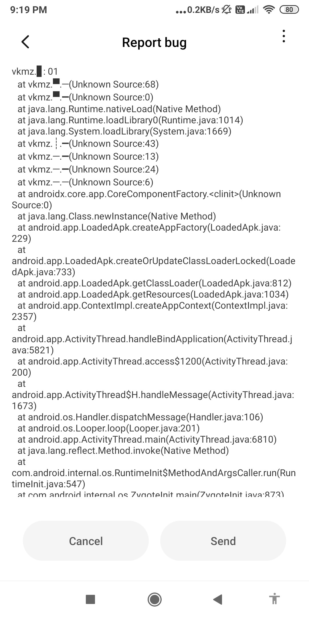 android app stack trace Kanesha Vaughan