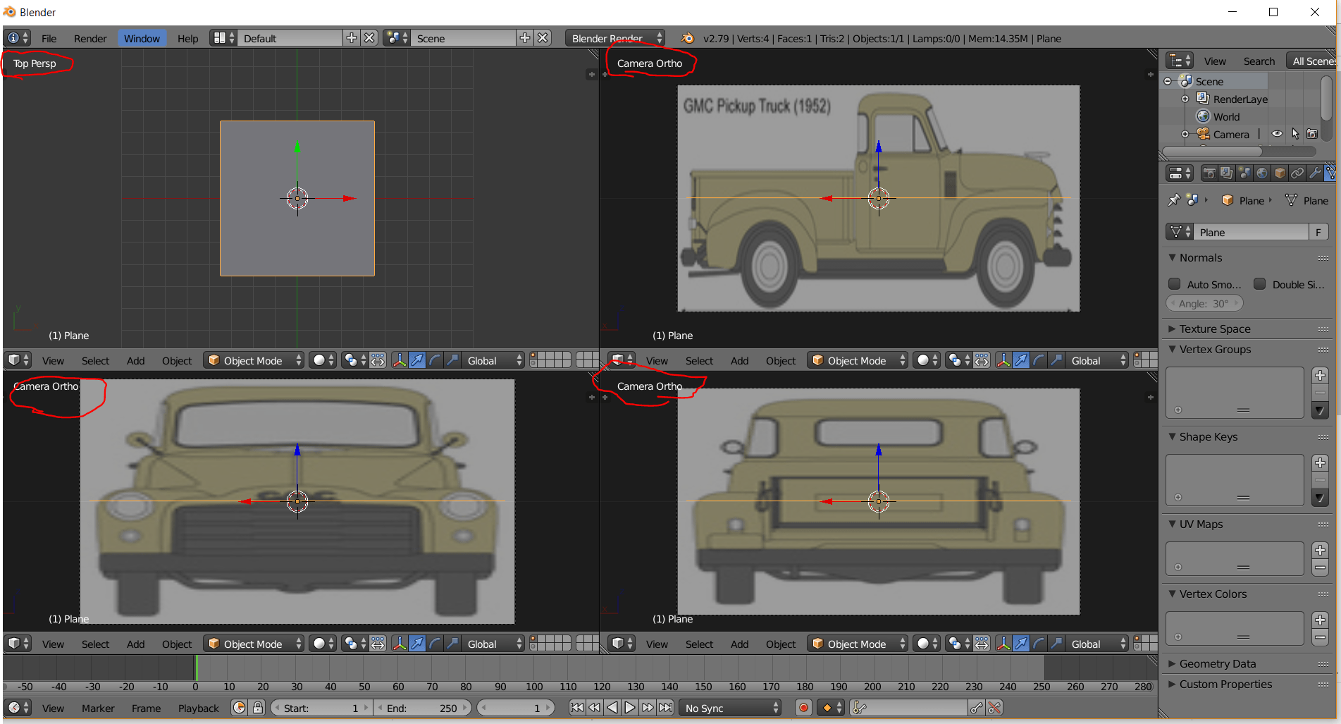 3d view How do I change to Left, Right, Front, Back Ortho