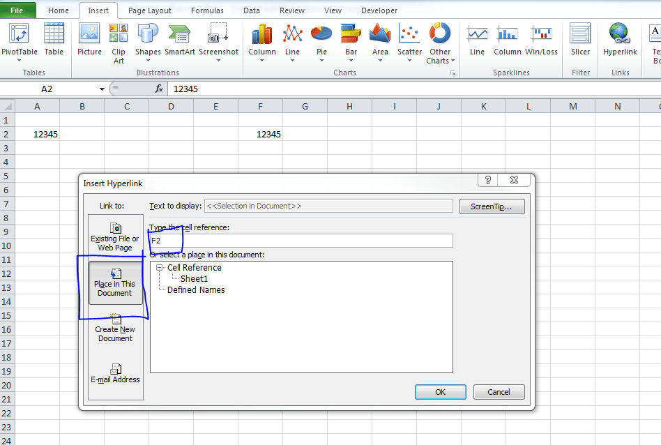 vba Create a Hyperlink that searches worksheet and