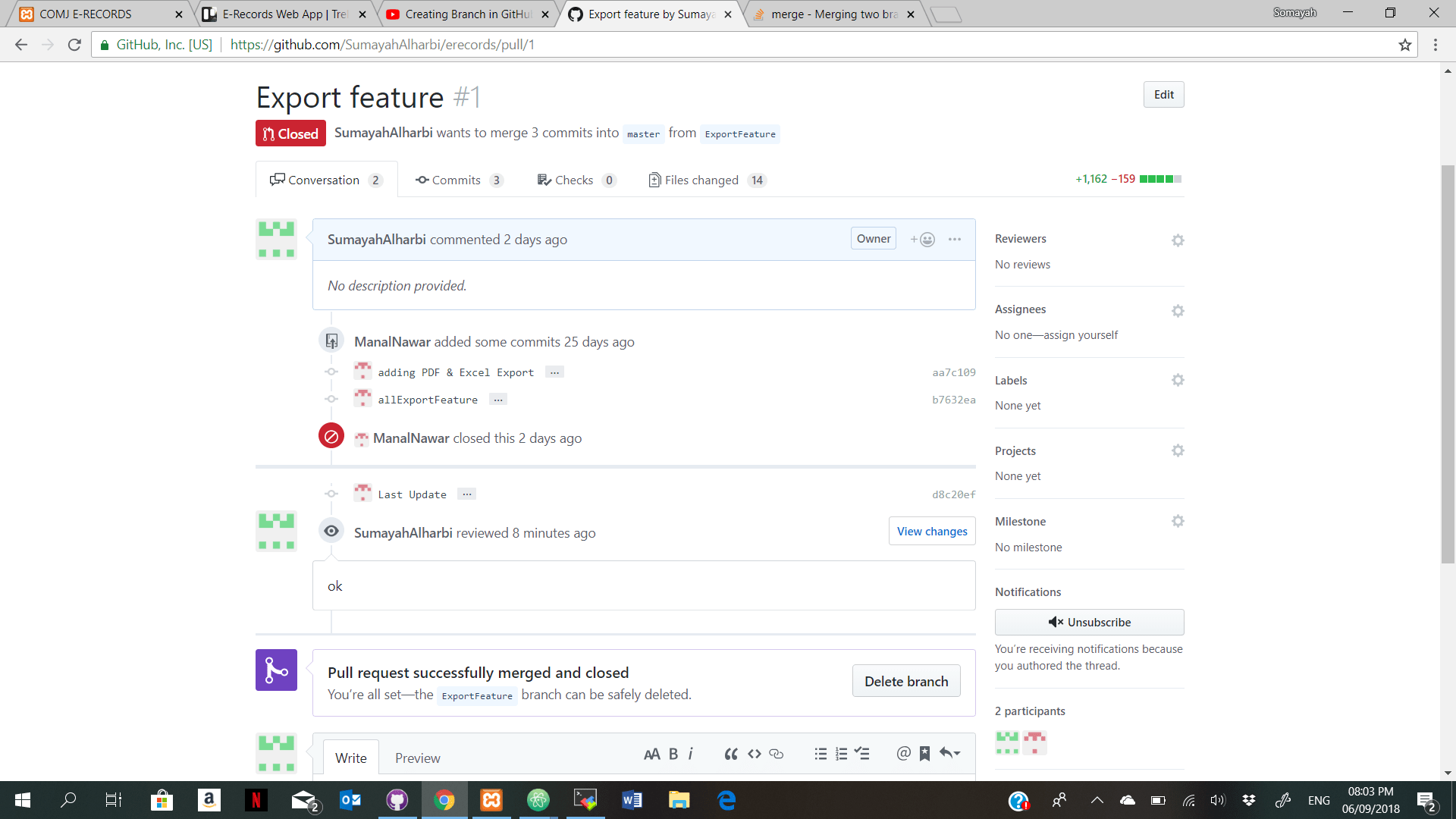 merge Merging two branches on Github Stack Overflow