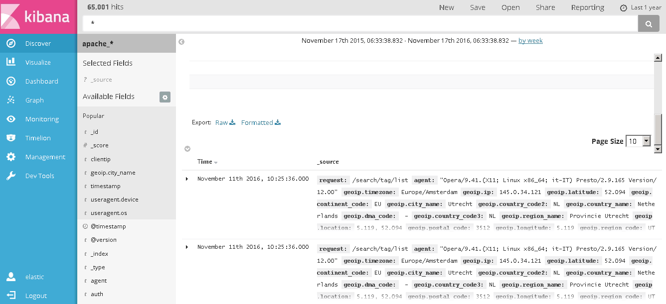 Can we export all search result data in Kibana? Stack Overflow