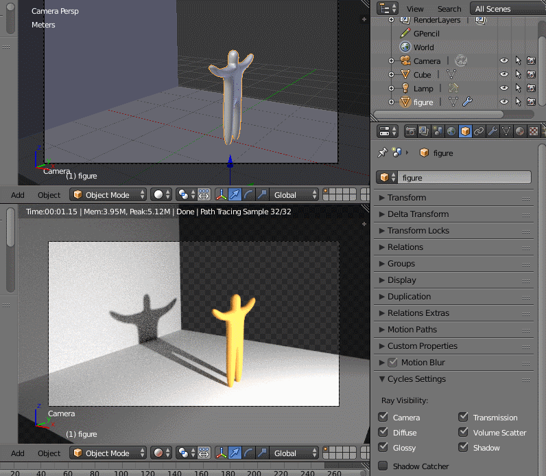 rendering How to render the shadow of an invisible object? Blender