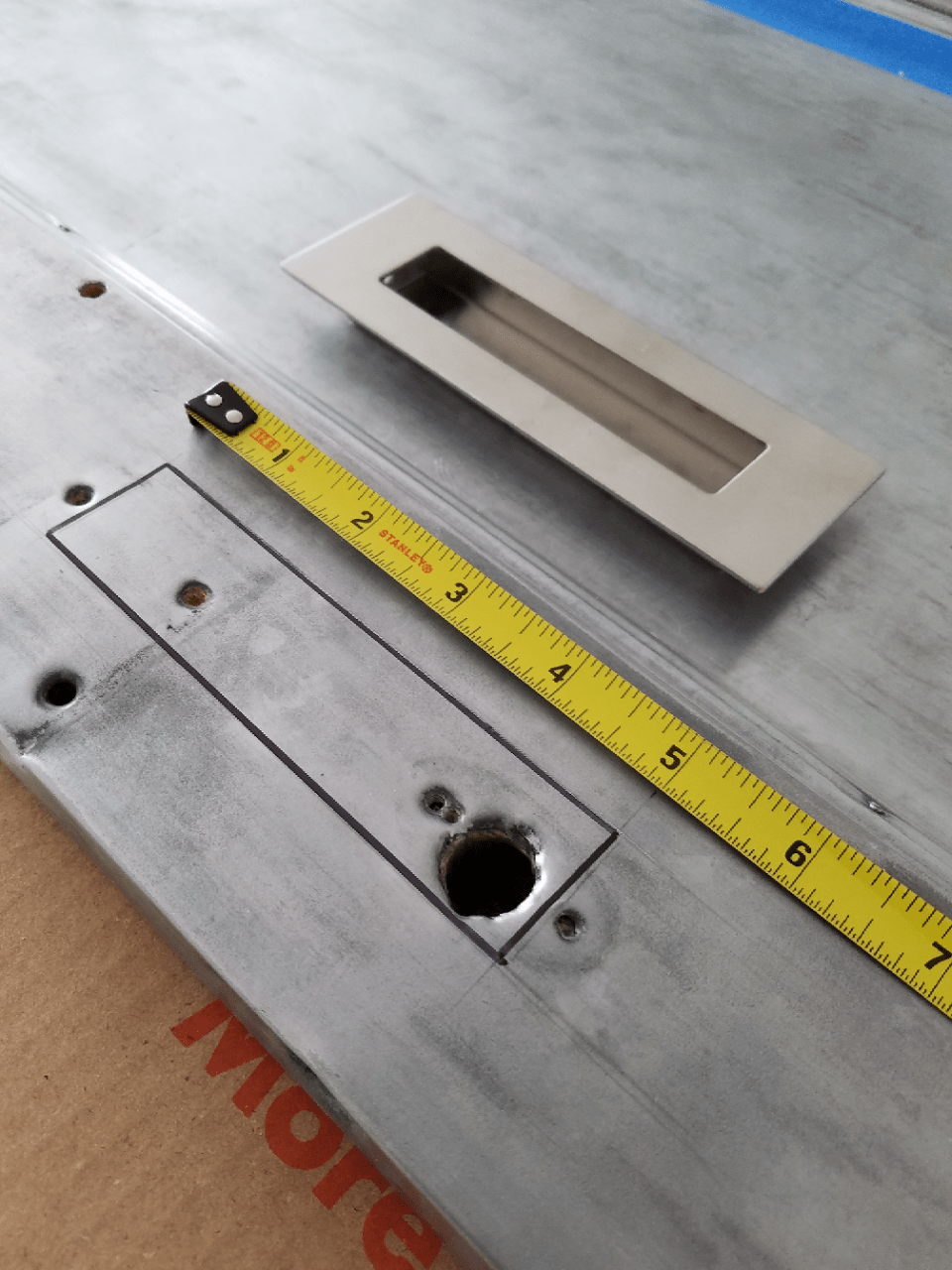 drill How to cut a door wrapped in sheet metal Home Improvement