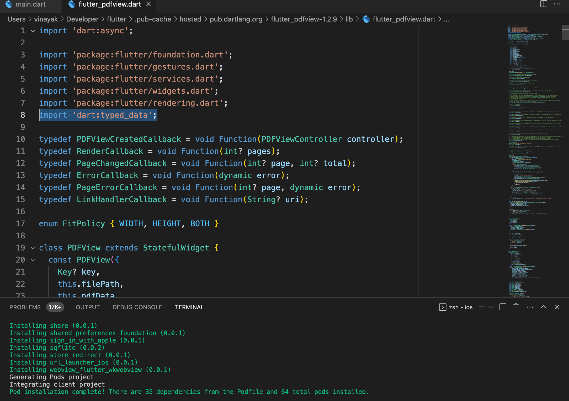 flutter In Build Ios App Error in the Error Type 'Uint8List' not