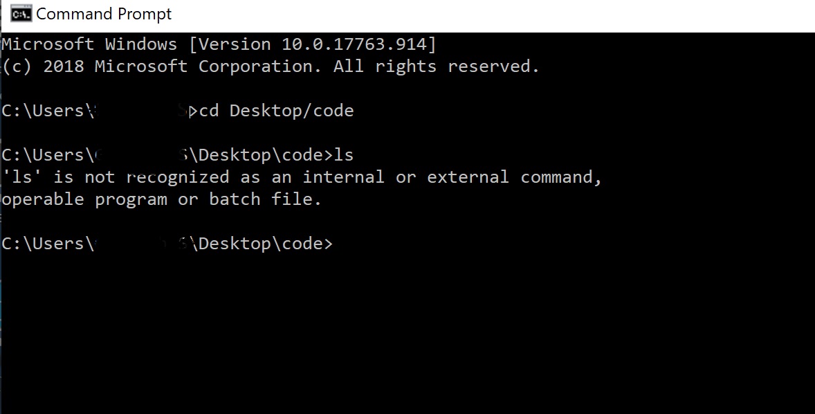 windows Why does the command prompt showing this following error