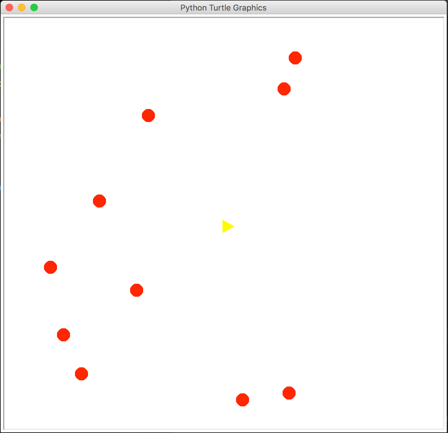 How to create circle and triangle with specific colour