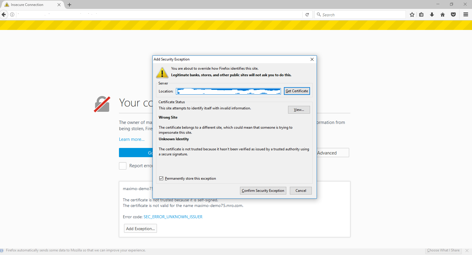 java Selenium firefox WebDriverException Reached