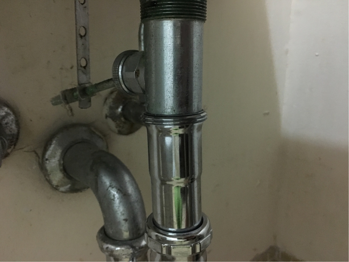 plumbing How to fasten one pipe to another under sink Home