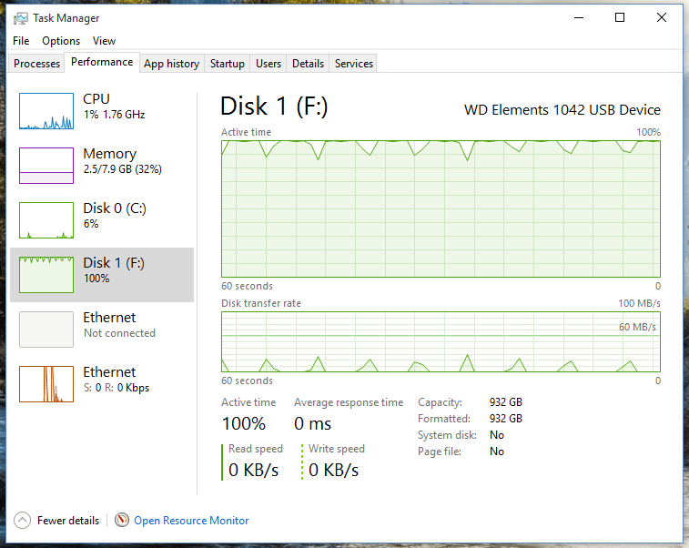 hard drive WD ELEMENTS 1024 can't be read and crashes explorer.exe