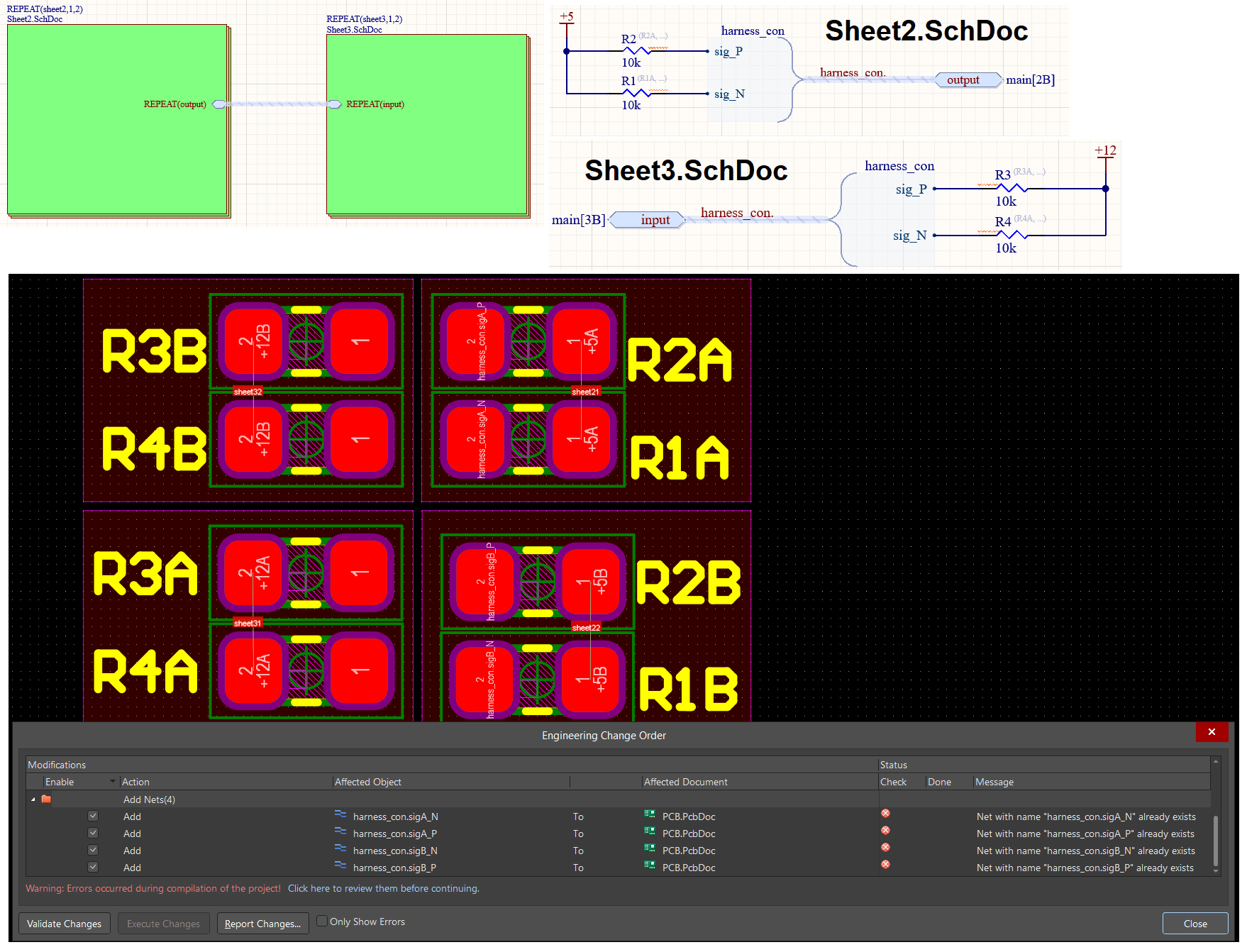 bus Altium repeated harness connector Electrical Engineering Stack