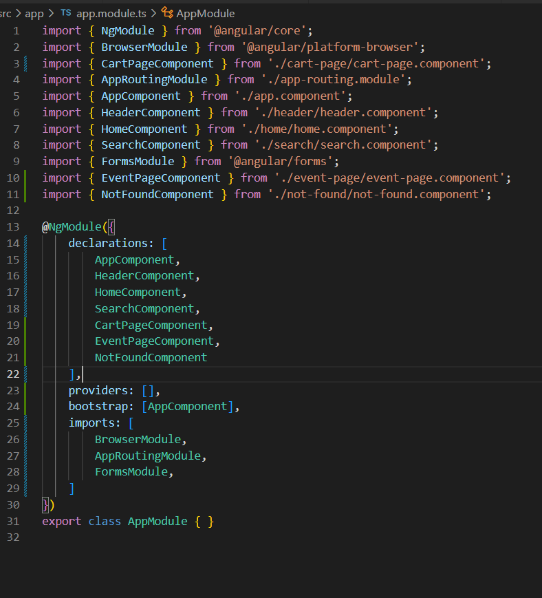 typescript Angular Can't bind to 'visible' since it isn't a known