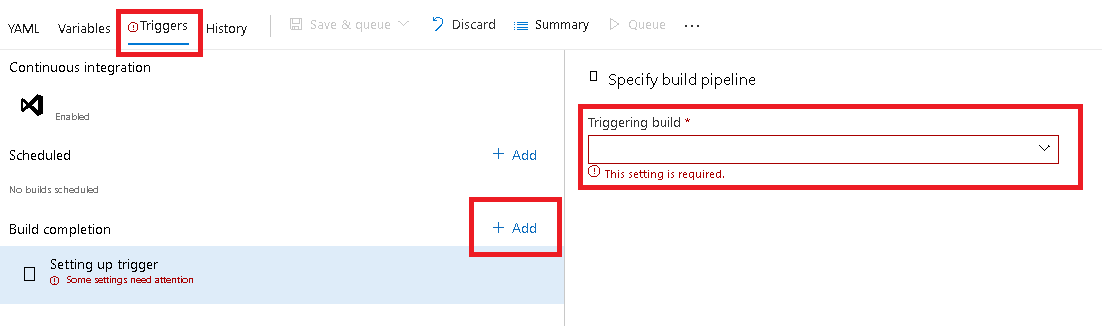 maven How to make Azure pipeline trigger itself a build when a