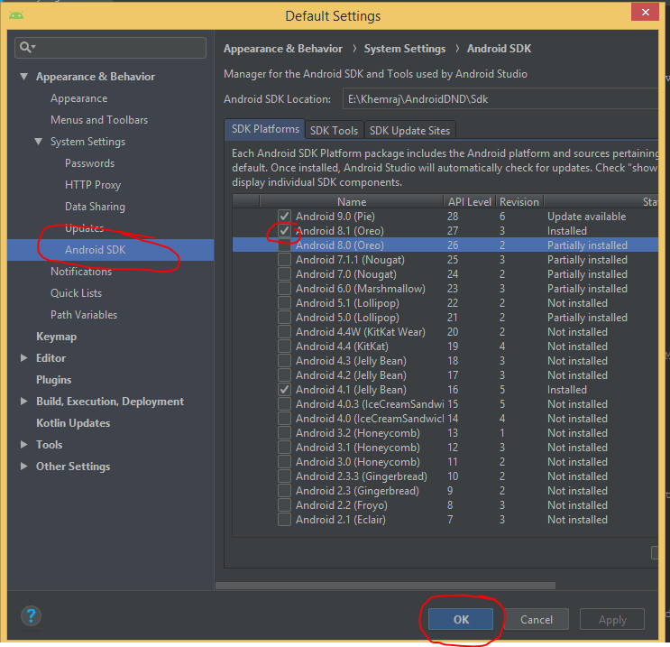 Unable to resolve target 'androidXX' Stack Overflow