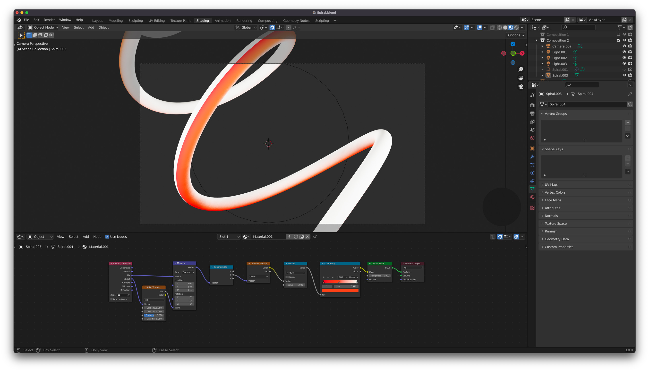 shaders Why is there a hard line in my yaxis gradient following a