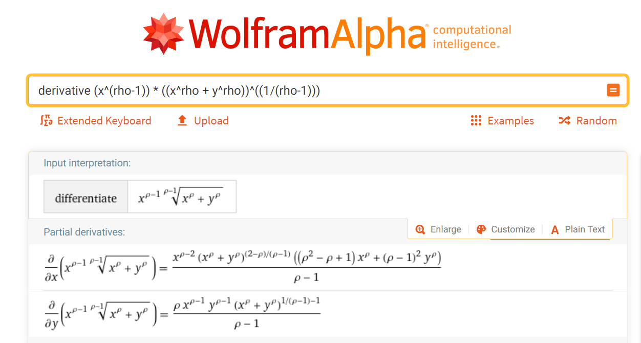 partial derivative Why is WolframAlpha and WolframAlpha Widgets