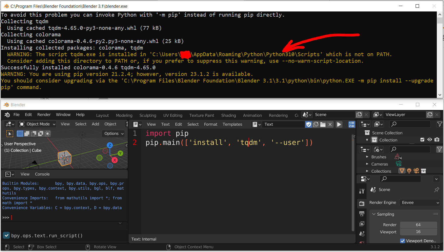 How to install python modules in blender Stack Overflow