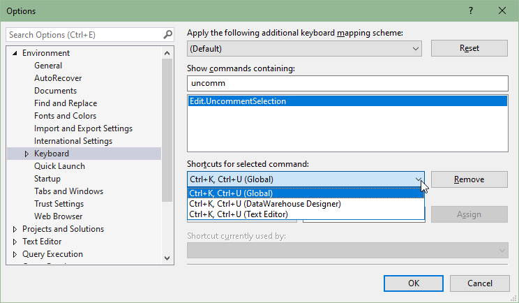 SQL Server Management Studio keyboard shortcut to highlight entire line