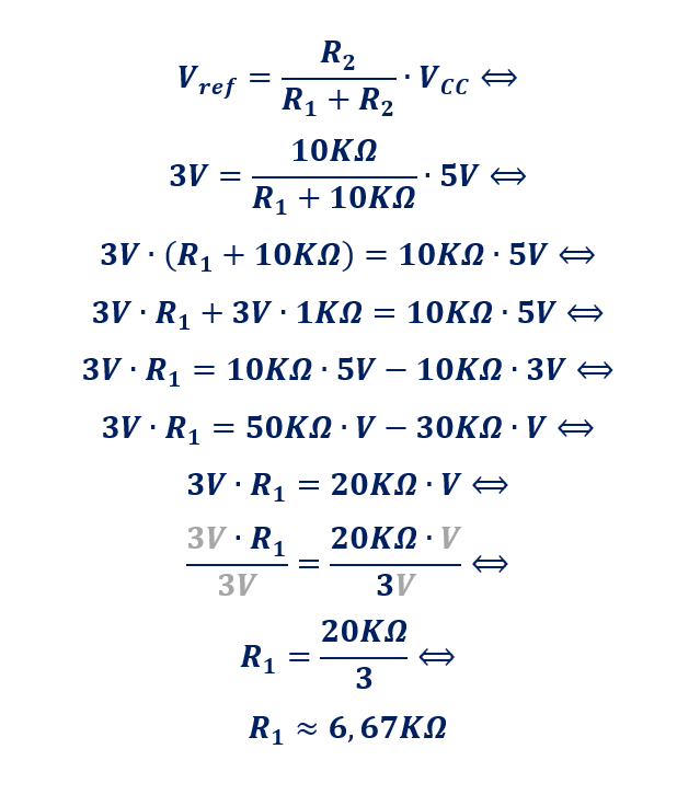 Voltage divider formula volt * kohm what equals? - Electrical