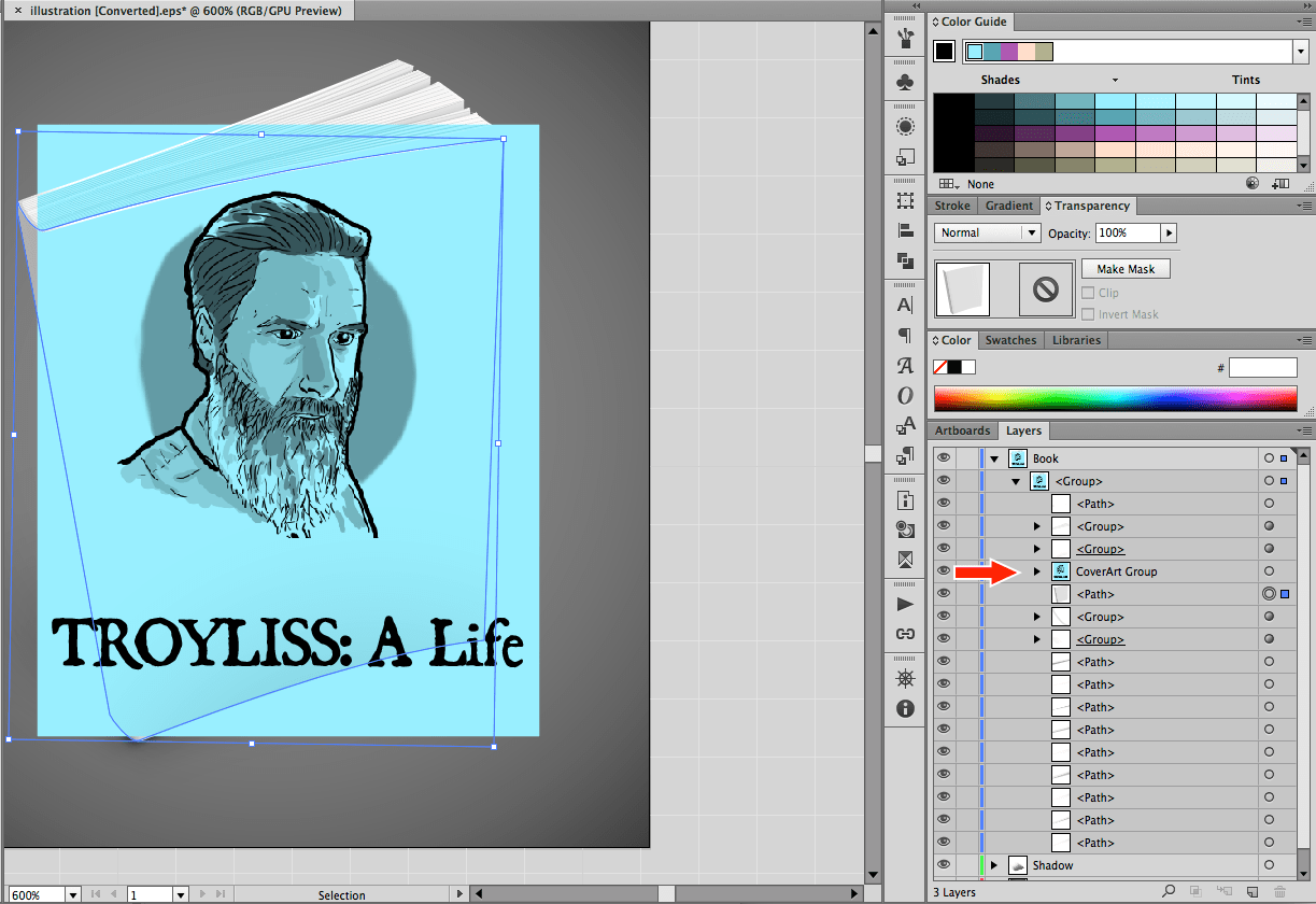 vector How to edit an .EPS Book cover in illustrator Graphic Design Stack Exchange