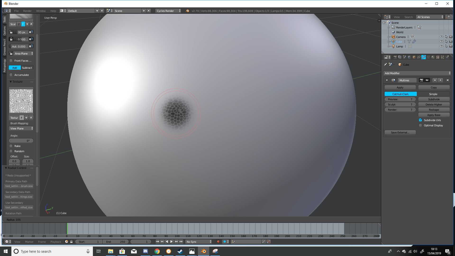 sculpting Alpha Sculpt Brush blurry Blender Stack Exchange
