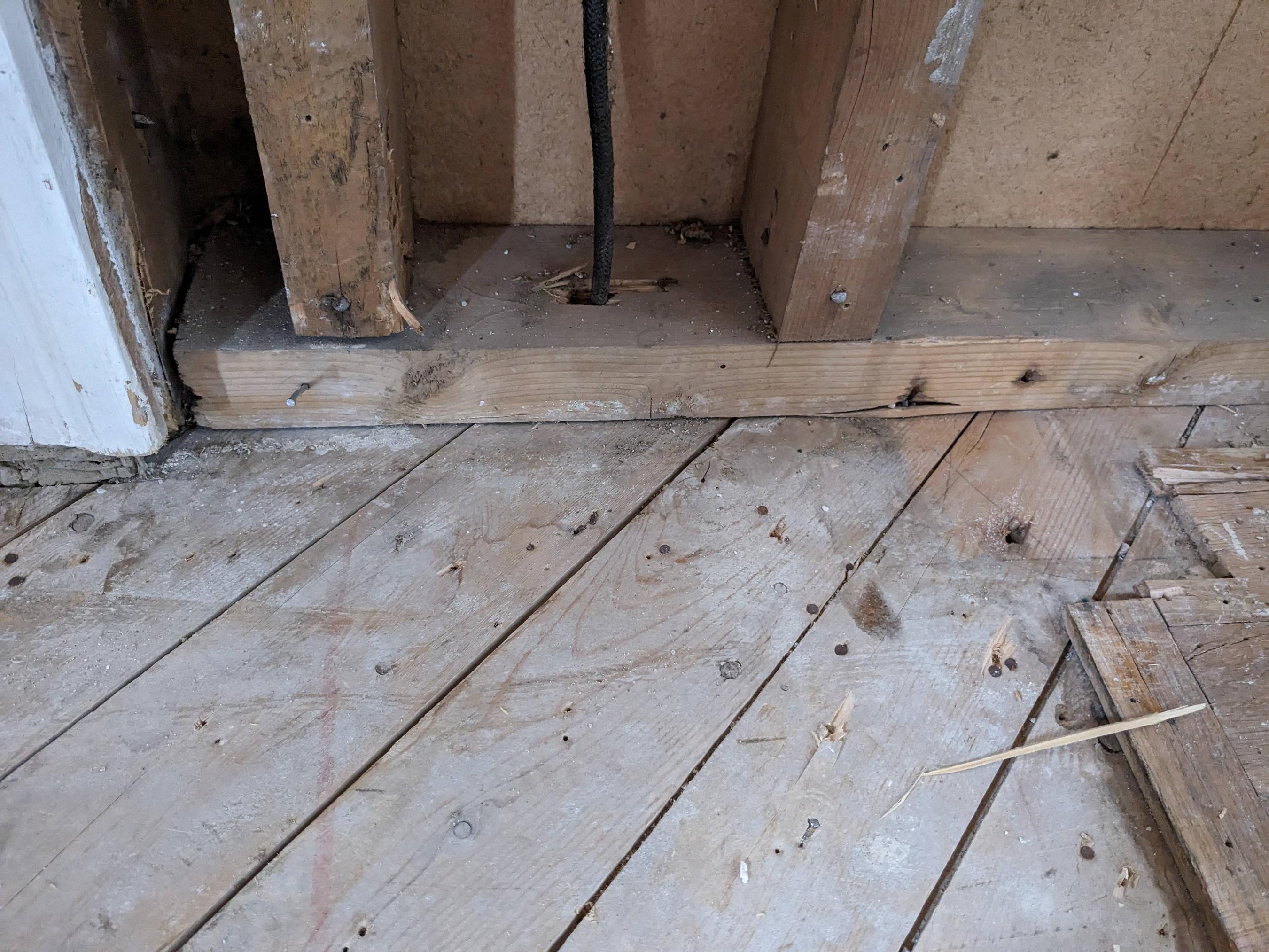 flooring Best Practices for Levelling / Replacing Plank Subfloor (c