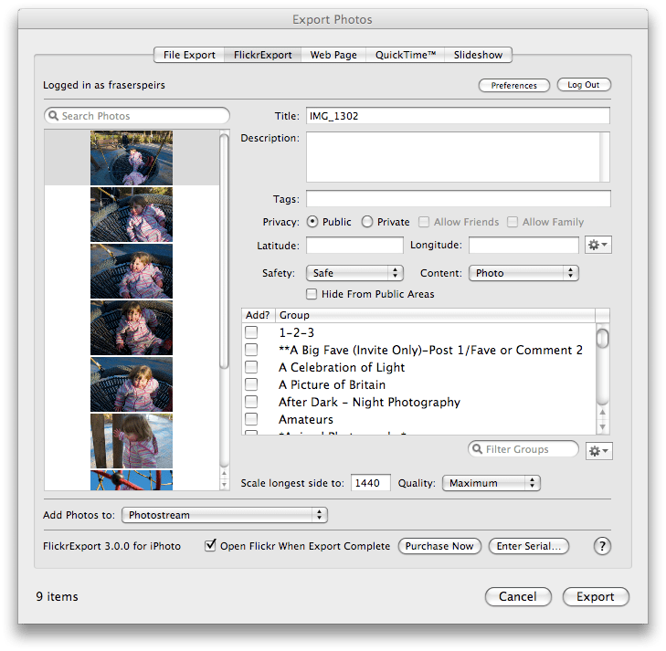 macos What is the best (free) upload/sync Flickr plugin to for iPhoto? Super User