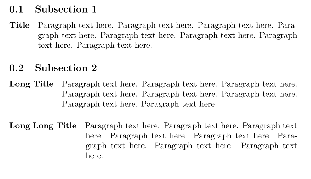 sectioning How to globally left align the text of