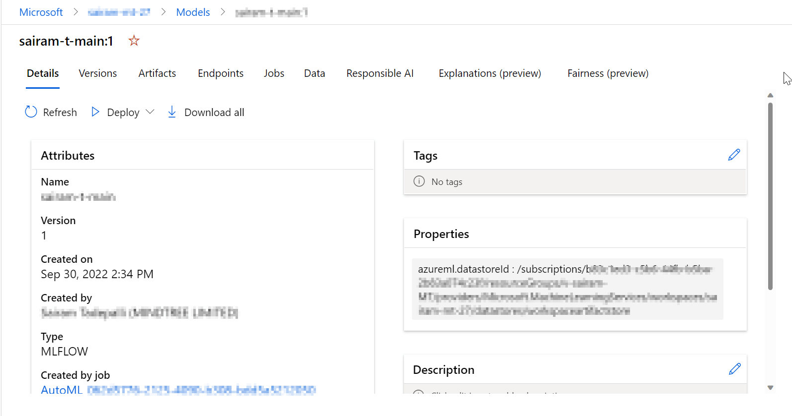 How to Access a Custom Azure Registered ML Model in the Azure ML Studio