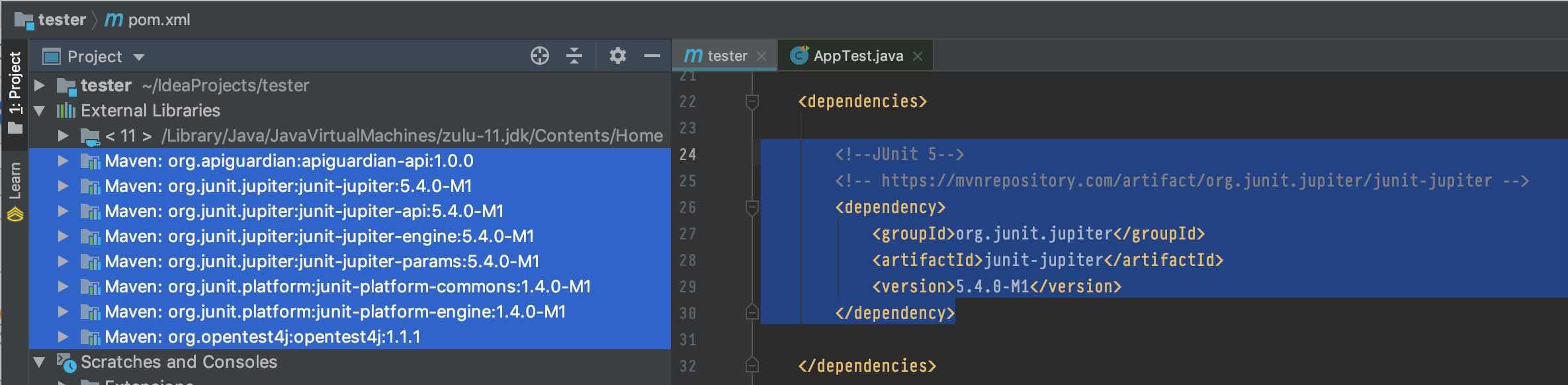 Tests run under JUnit 4 but not JUnit 5 — Compiles clean, but 0 tests