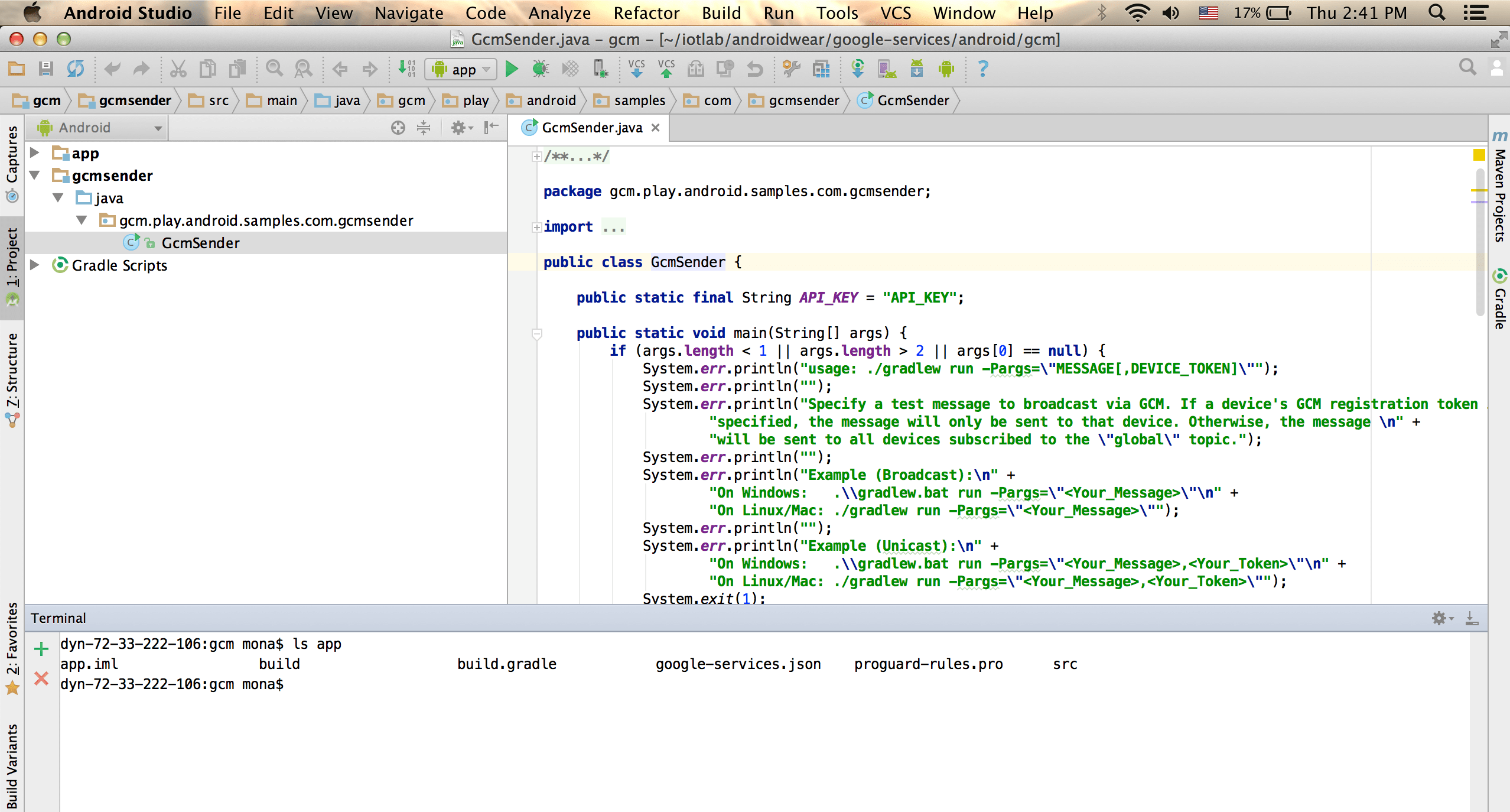 android googleservices.json location in the project tree Stack