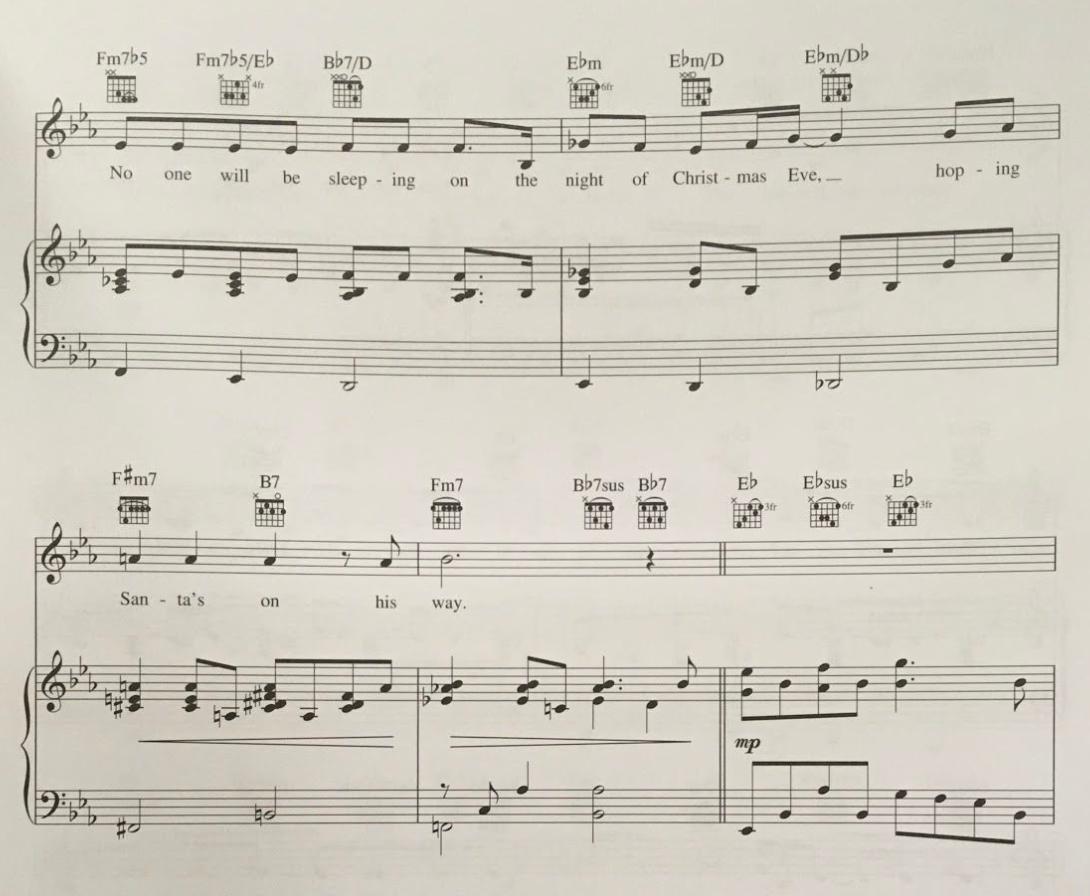 ¿Cómo se analizarían estos acordes de "When Christmas Comes to Town"?