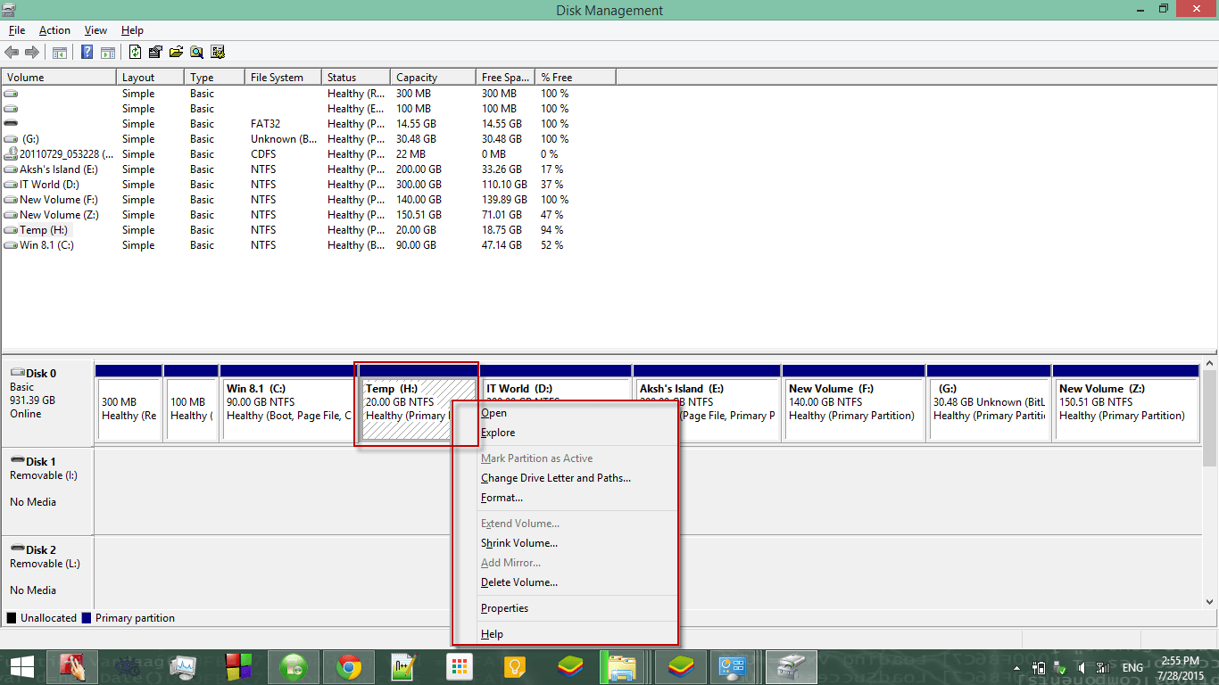 Windows Disk Management Not Allow 'Delete Volume' and 'Extend Volume