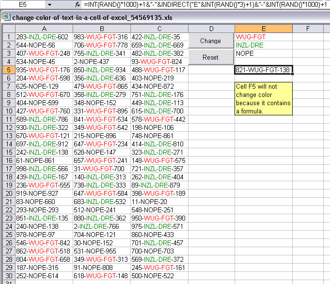 vba Change color of text in a cell of excel Stack Overflow