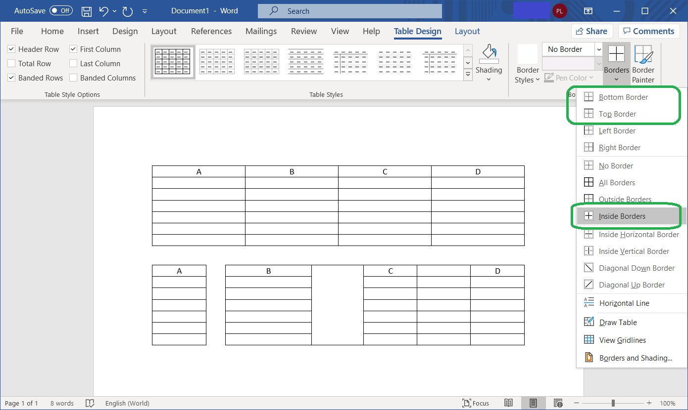 display How to split table vertically in MS Word? Super User