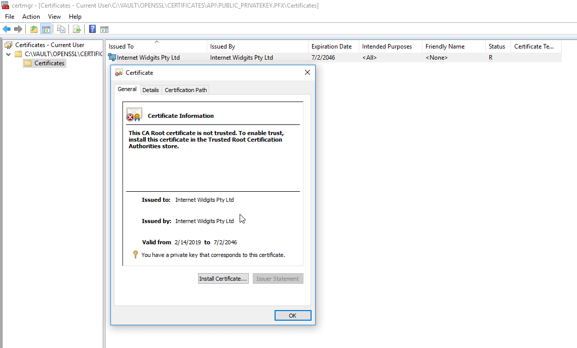 windows X509Certificate2 Constructor fails with Byte[] using