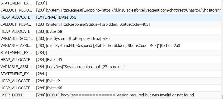 apex Live Chat error message "Session required but was invalid or not