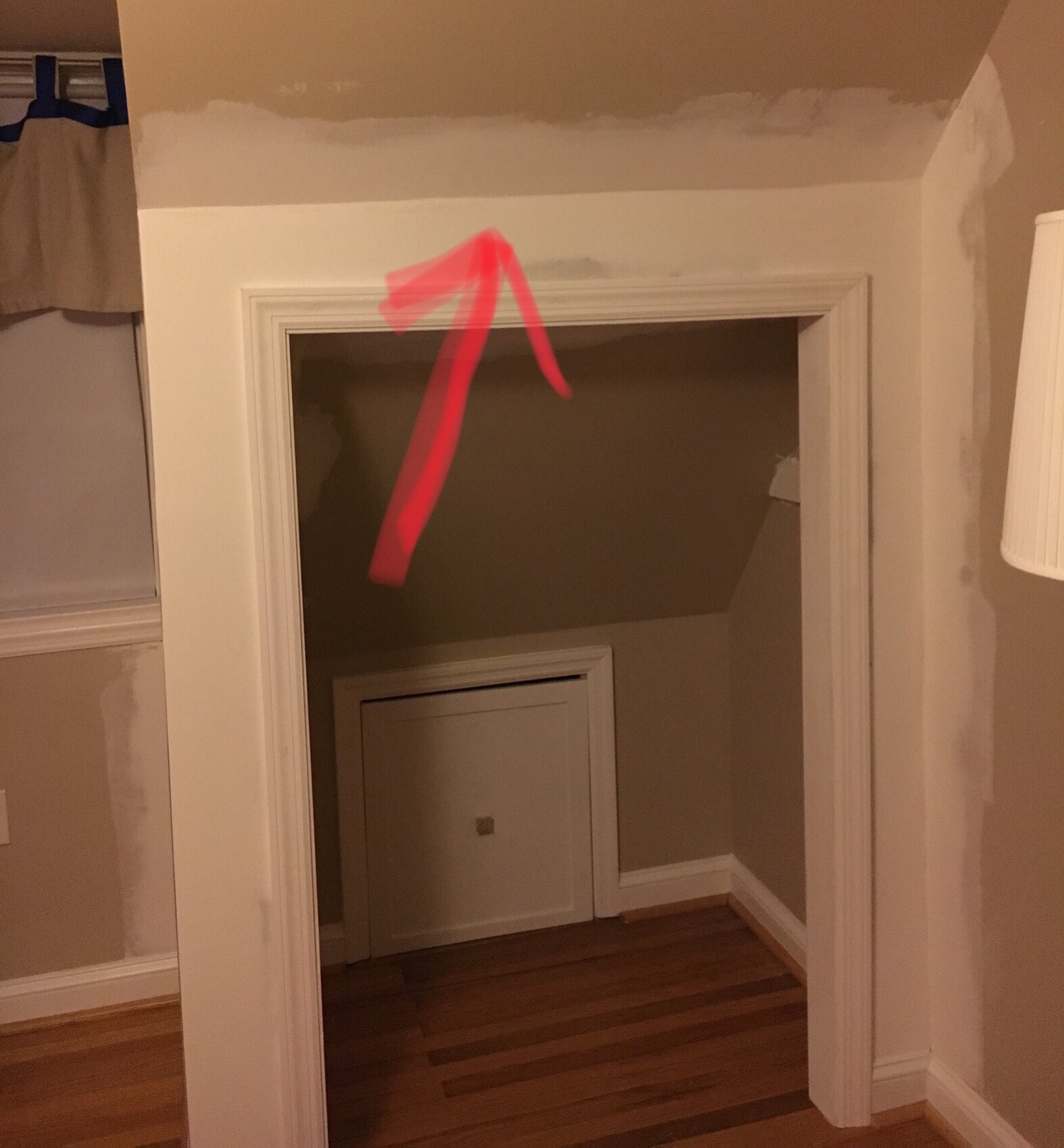 walls Is a tilted drywall joint at an angled roof intersection to be