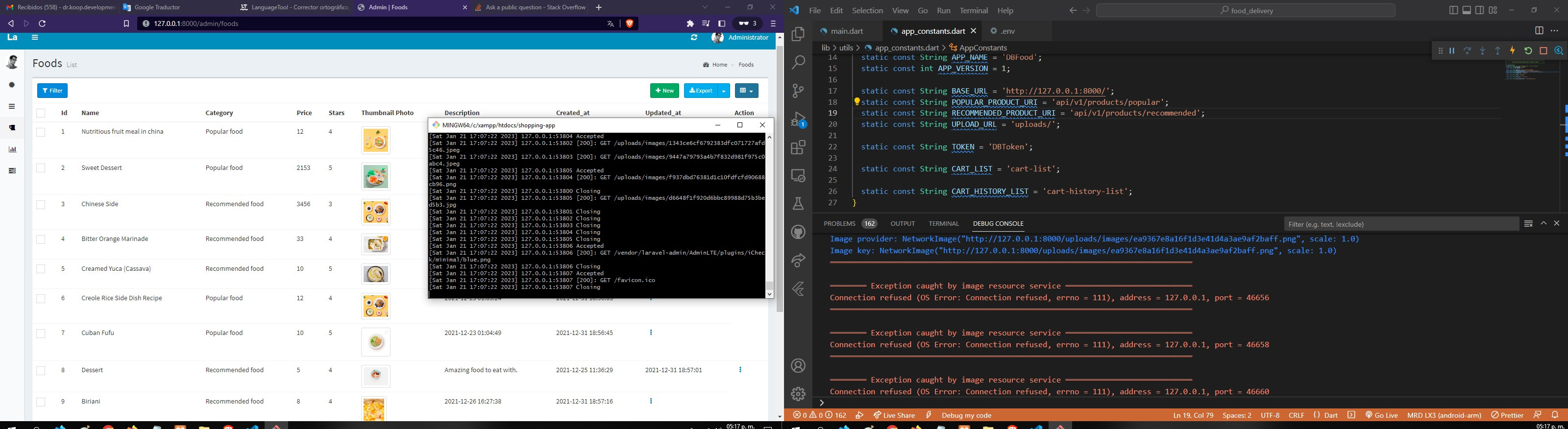 laravel Flutter No consume Correctamente mi API de manera Local