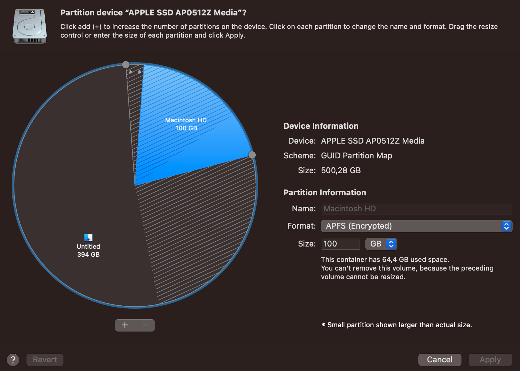 macos Resize first partition on MacBook Pro M2, having two partitions