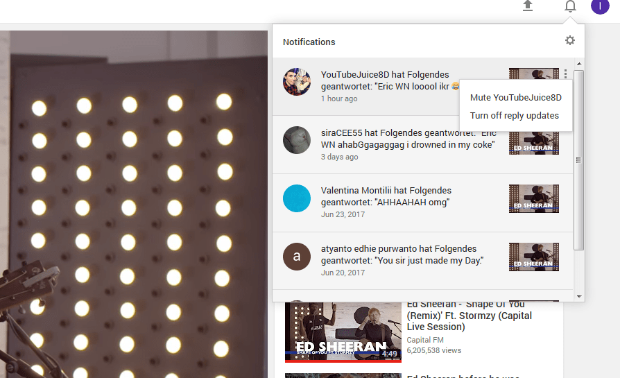 How to disable a YouTube comment notification?  Applications Stack