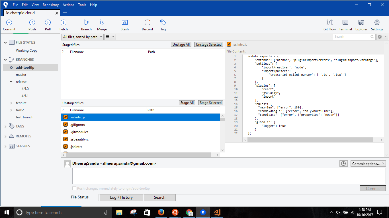 git All the existing files are shown as unstaged files in sourcetree