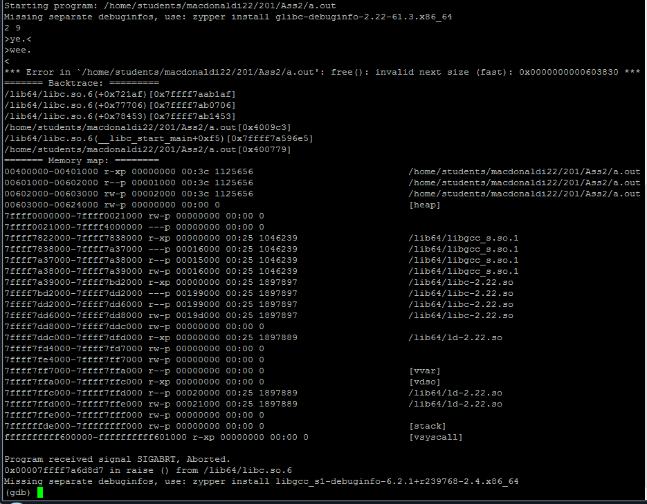 c Error when freeing calloc'd memory free invalid next size (fast
