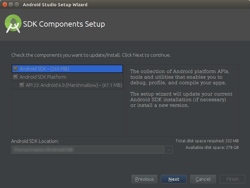 configure standalone SDK for android studio Stack Overflow